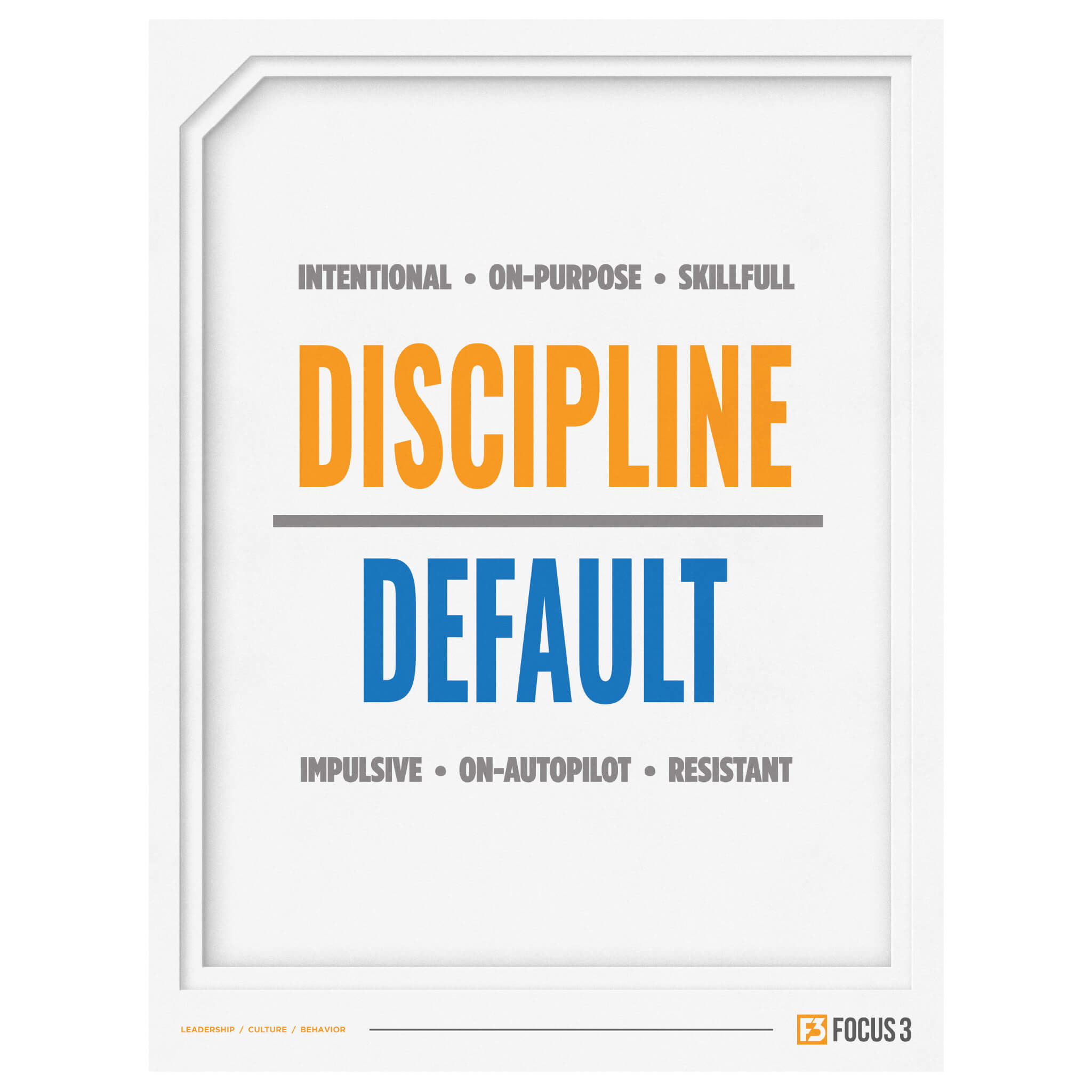 Discipline Over Default Poster